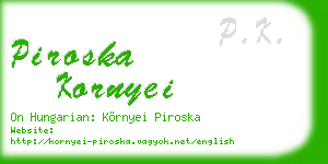 piroska kornyei business card