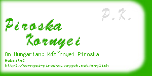 piroska kornyei business card